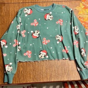 Disney Mickey Mouse Holiday Sweatshirt - Junior Large